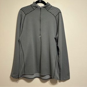 Patagonia Men's Capilene‎ 3 Midweight Zip-Neck Gray Striped Size XL